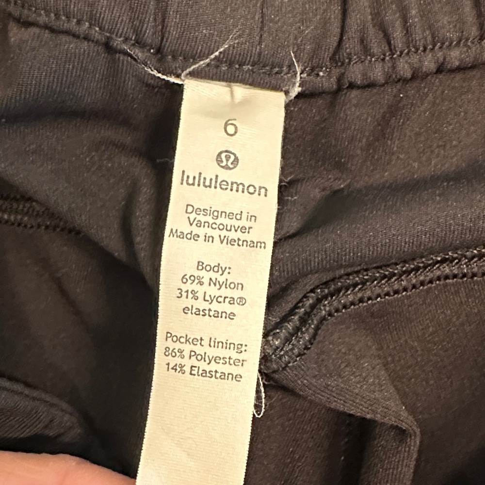 Lululemon Stretch High Rise Cropped Pants - Black - Picture 6 of 10